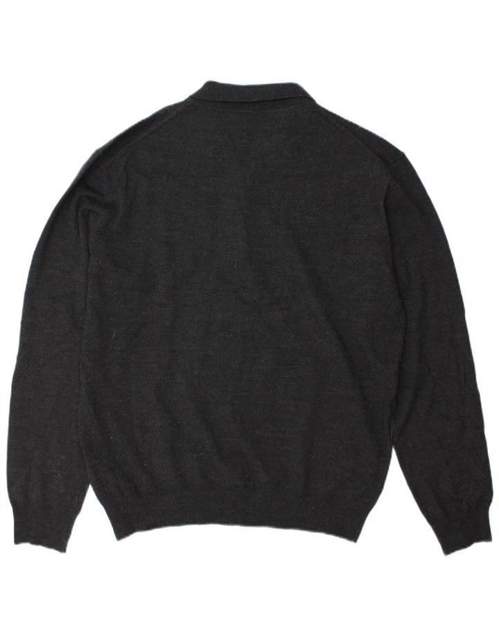 Marks & Spencer Suéter tipo jersey con cuello tipo polo entallado para hombre Lana gris grande