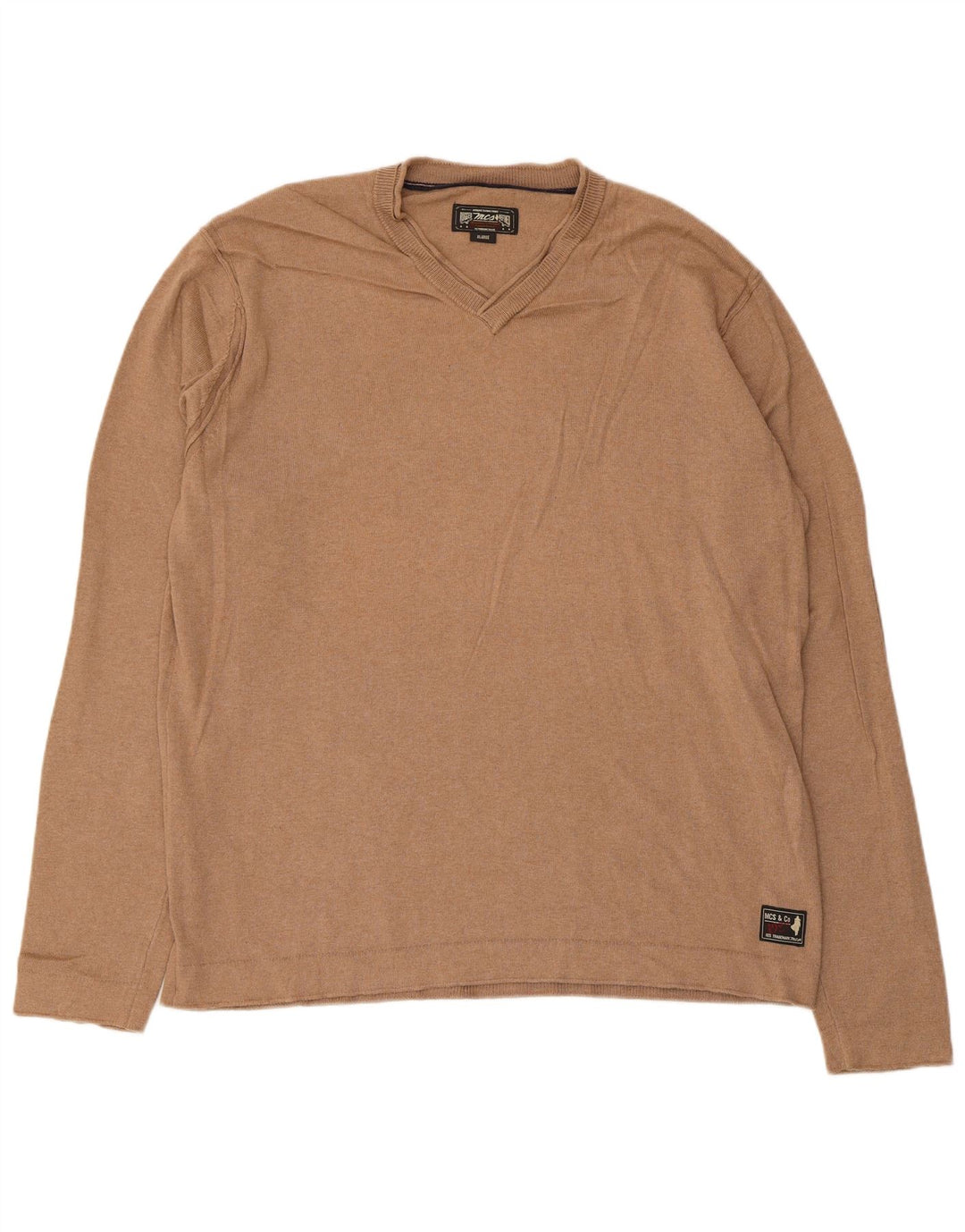 Marlboro Classics Jersey con cuello en V para hombre XL Beige