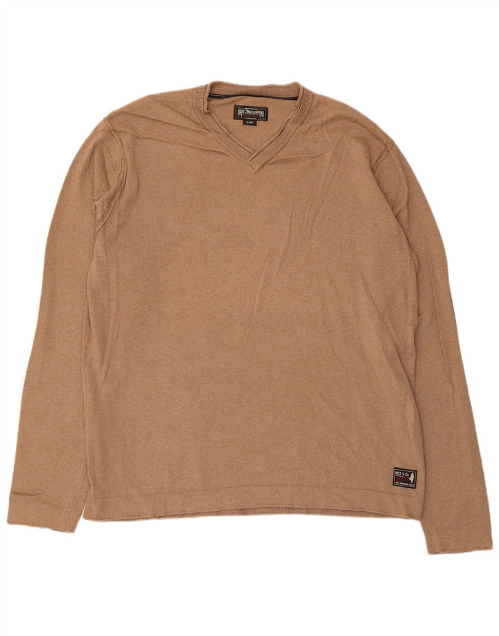 Marlboro Classics Jersey con cuello en V para hombre XL Beige