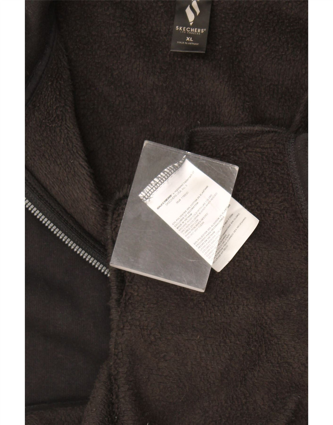 Skechers Chaqueta de chándal para hombre XL Poliéster negro