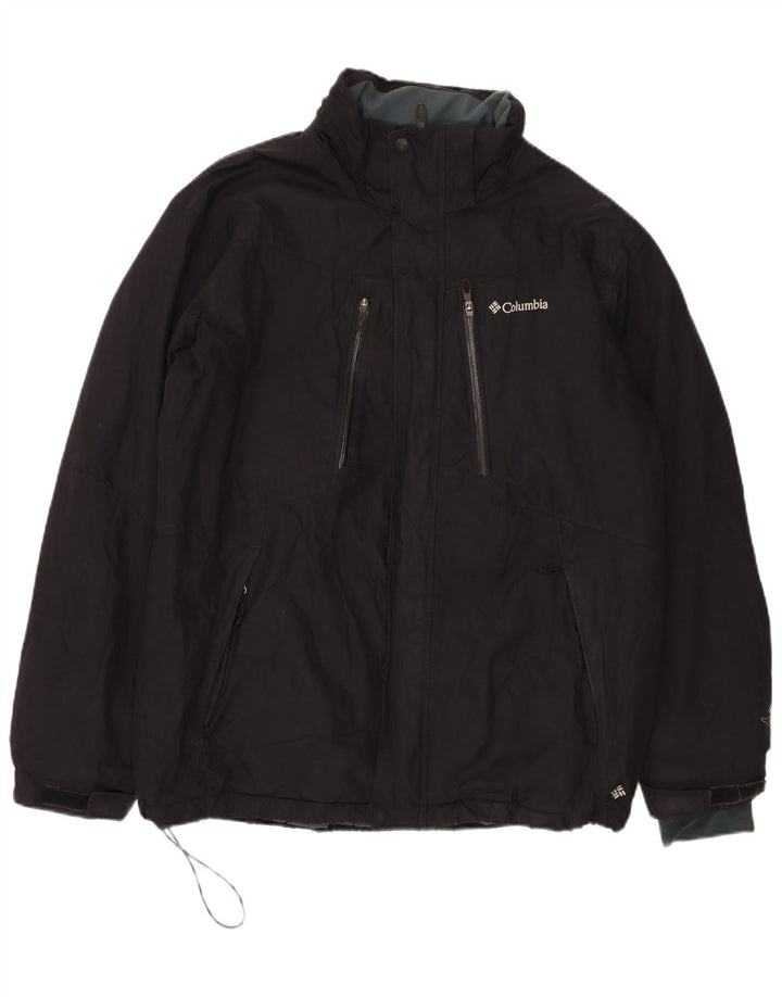 Columbia Chaqueta cortavientos para hombre UK 40 Large Nylon negro