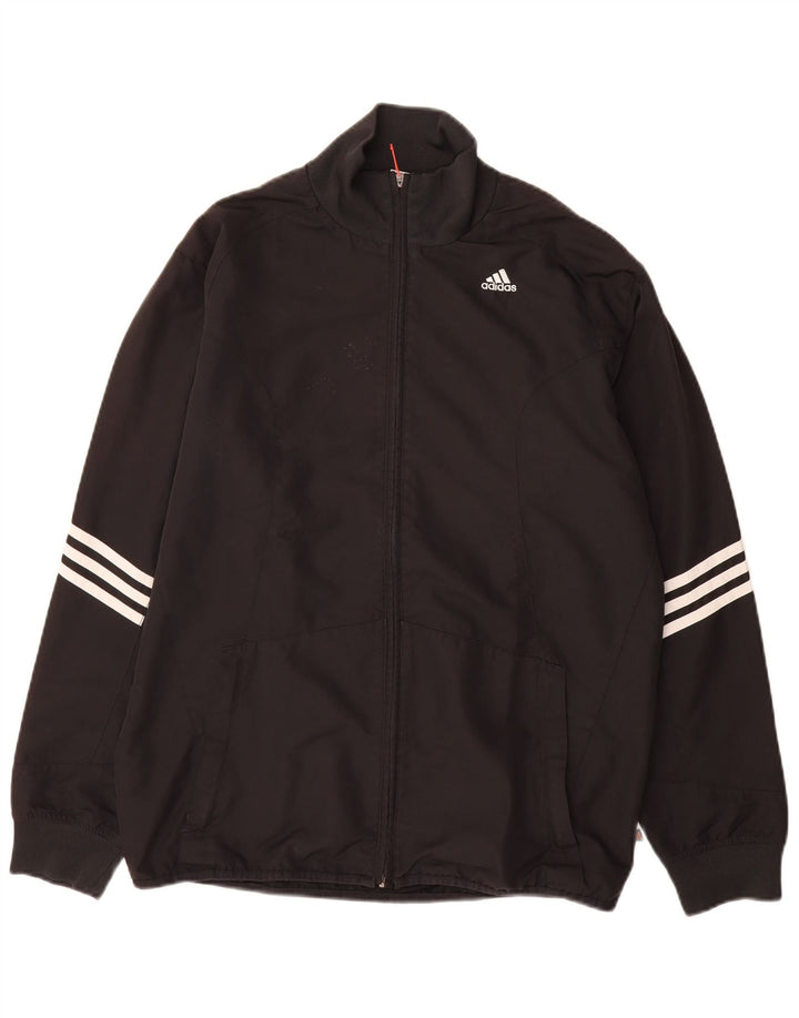 ADIDAS Mens Clima 365 Chándal Top Chaqueta Pequeña Poliéster Negro