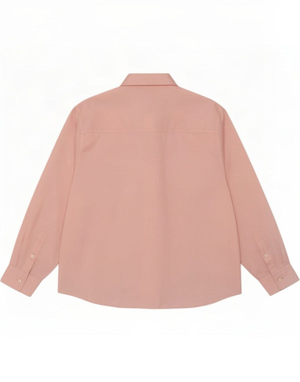 Camisa vintage para mujer Reino Unido 12 Poliéster rosa medio