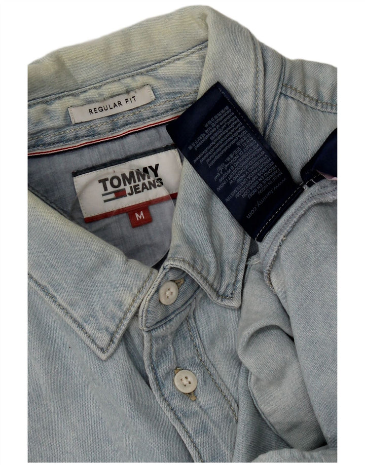 Camisa Tommy Hilfiger Hombre Regular Fit Denim Algodón Azul Medio
