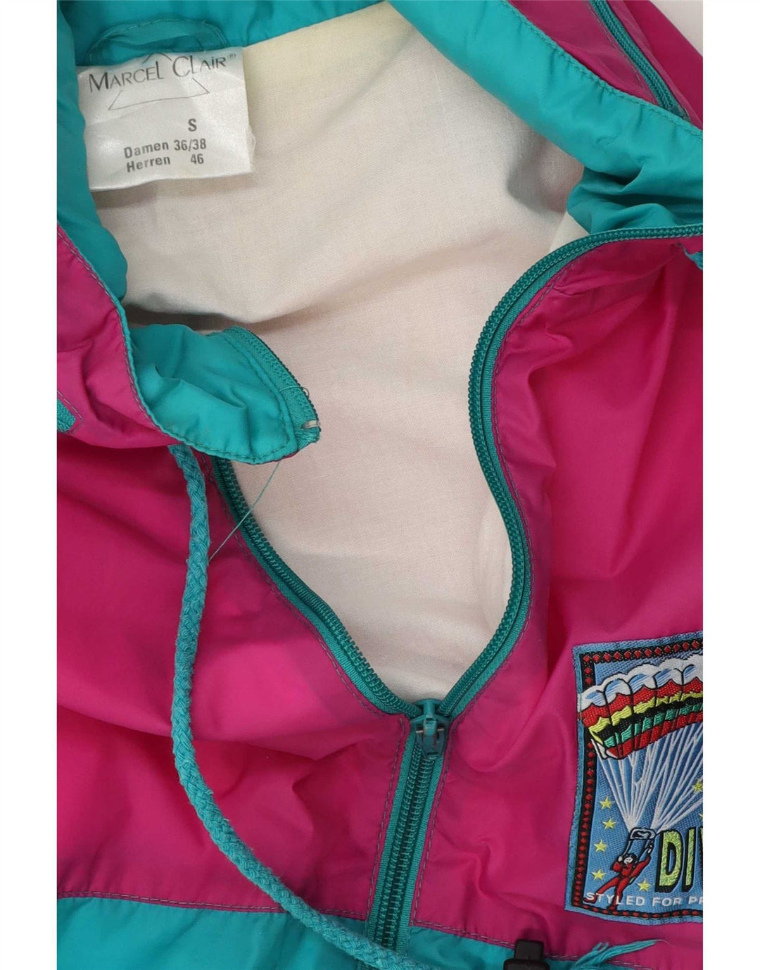 Marcel Clair Chaqueta impermeable para hombre UK 36 Small Multicolor Colorblock