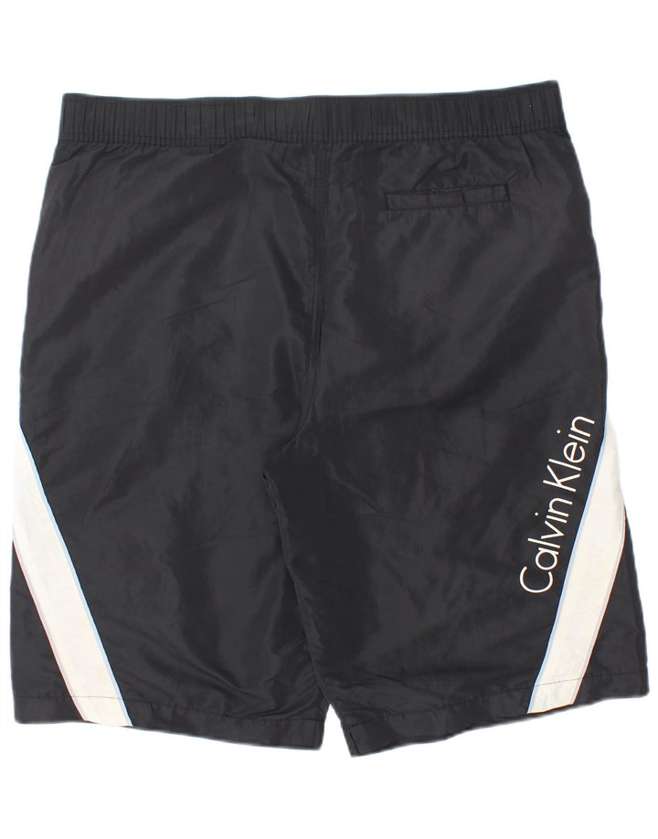 Calvin Klein Bañador con gráfico para hombre, tamaño grande, color negro, poliéster