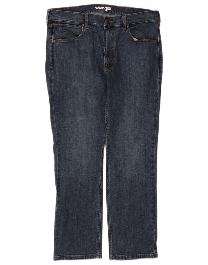 Wrangler Vaqueros Rectos Regulares Para Hombre W33 L30 Algodón Azul