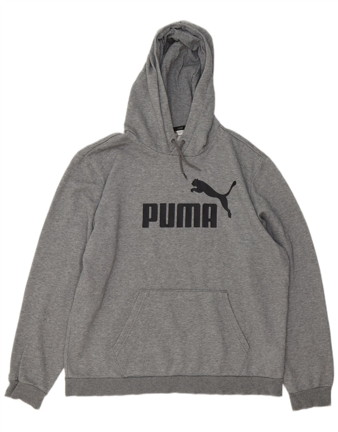 PUMA Jersey con capucha gráfica para hombre, tamaño grande, algodón gris