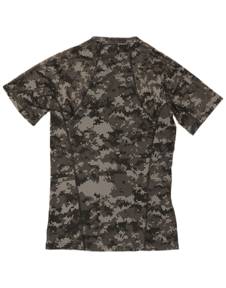 Nike Camiseta ajustada con gráfico para hombre Top pequeño poliéster geométrico gris