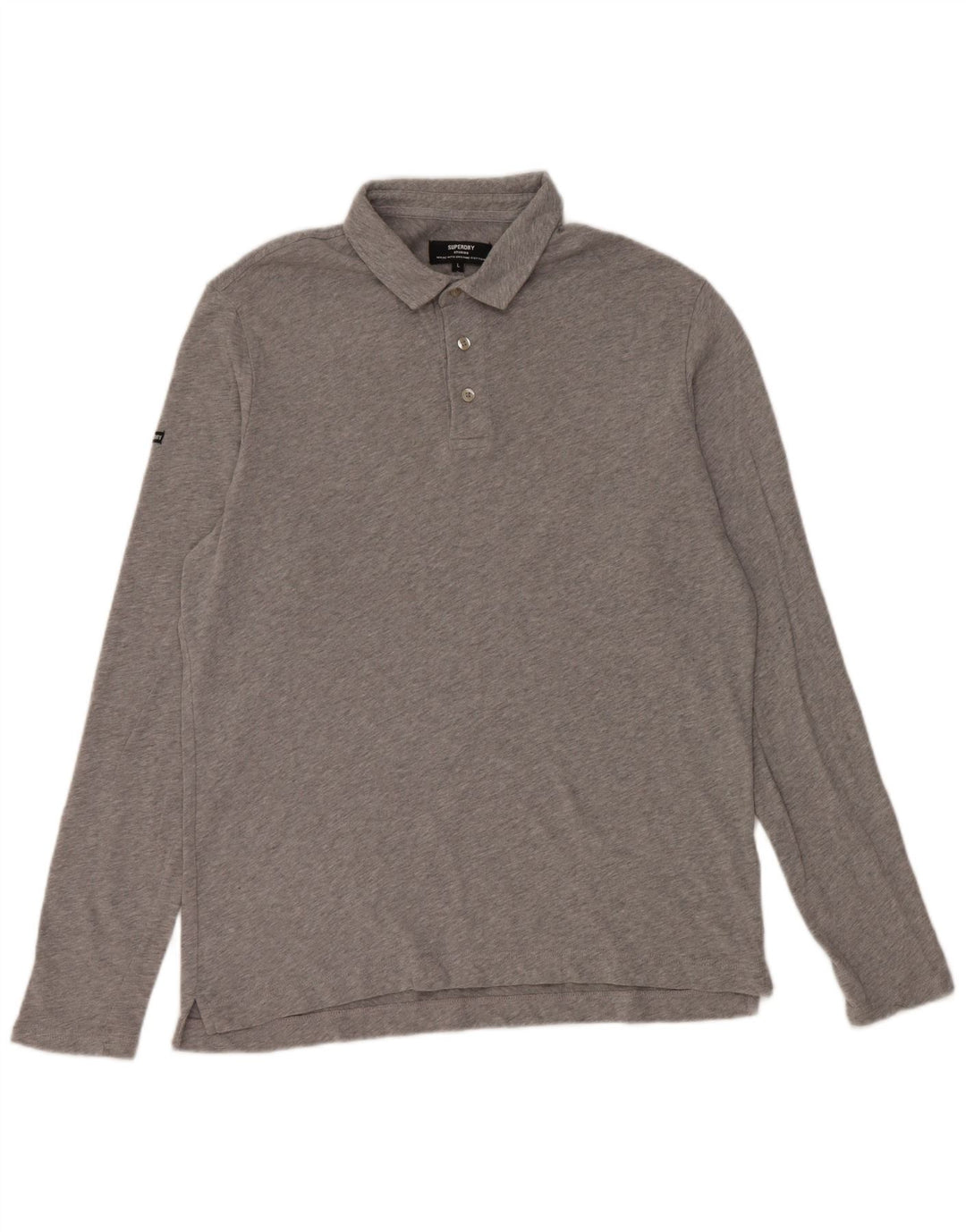 Superdry Polo De Manga Larga Para Hombre De Algodón Gris Grande