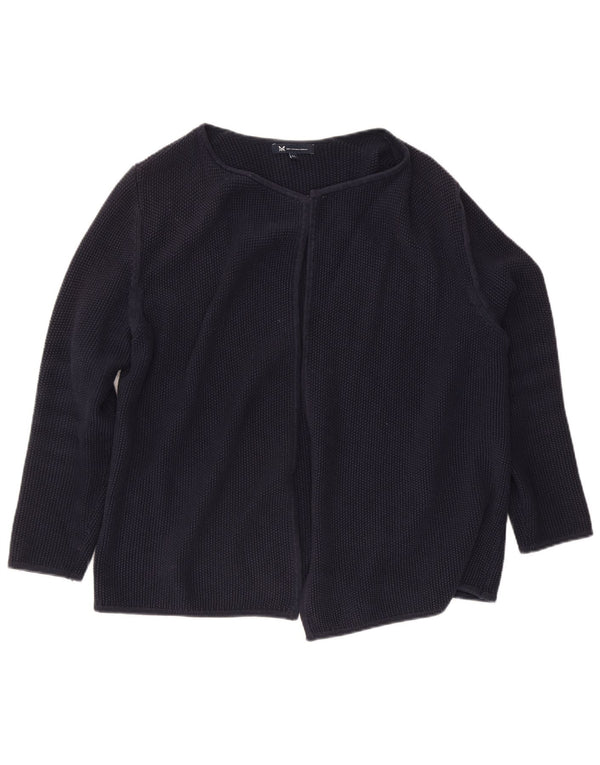 Crew Clothing Suéter tipo cárdigan abierto para mujer UK 18 XL Algodón azul marino
