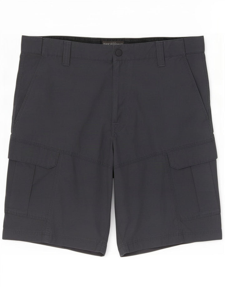 Marks & Spencer - Pantalones cortos tipo cargo para hombre, talla grande, W36, algodón azul
