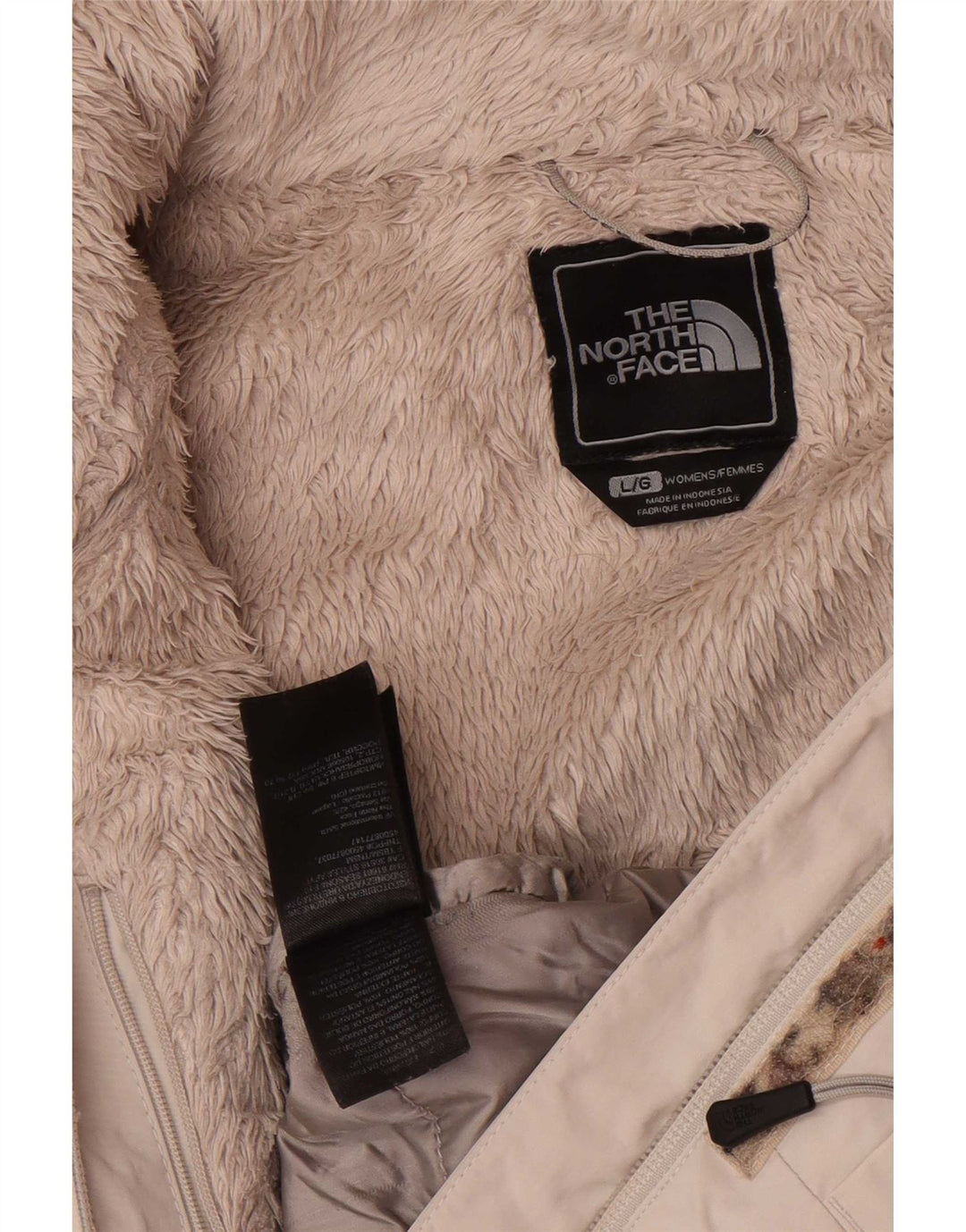 The North Face Chaqueta cortavientos con capucha para mujer UK 46 Poliéster gris grande