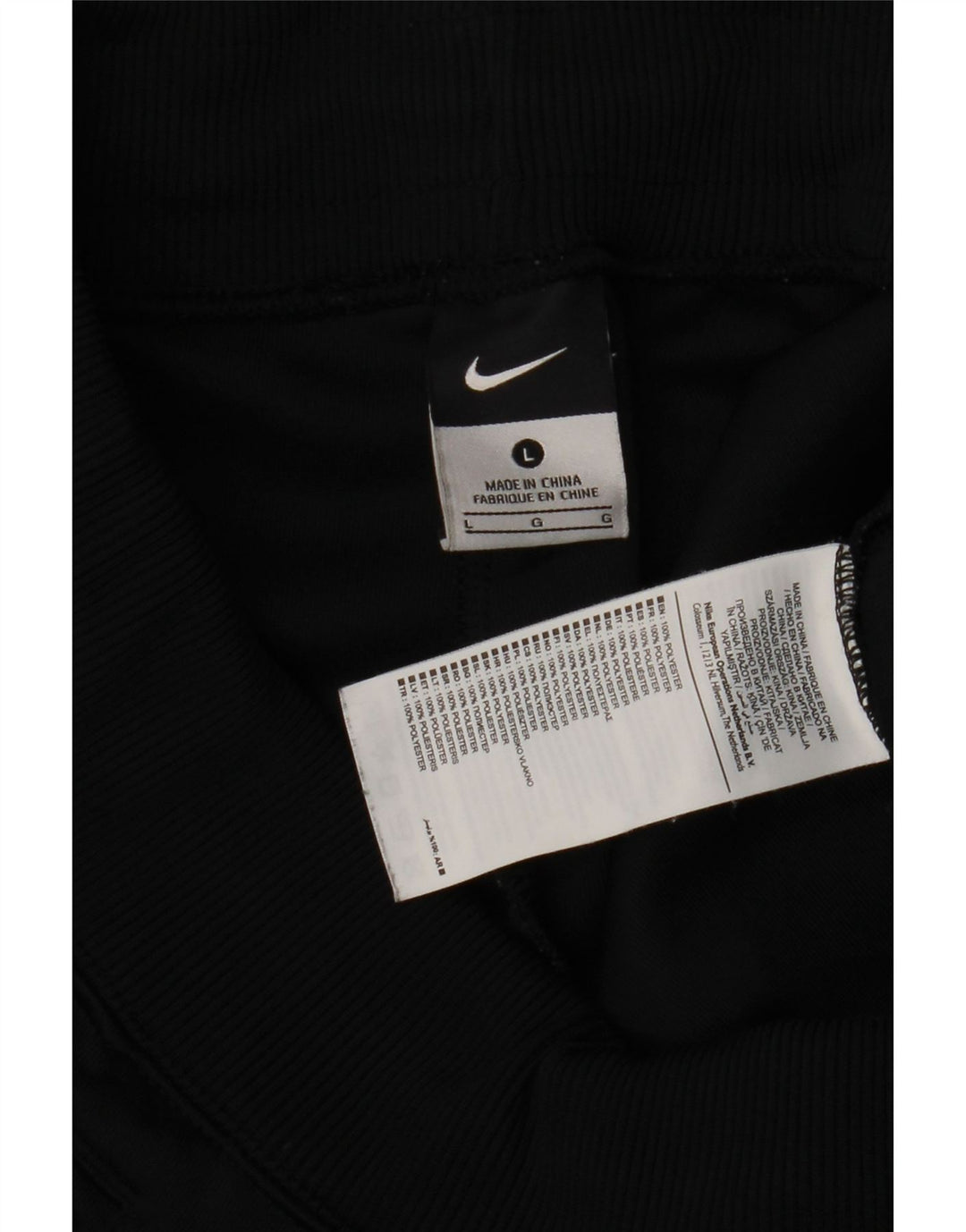 Nike - Pantalones de chándal para mujer, talla 40, talla grande, poliéster negro