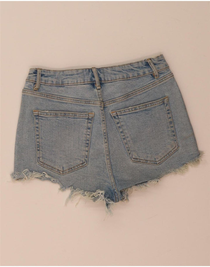 Zara Shorts De Mezclilla Para Mujer EU 38 Small W28 Azul