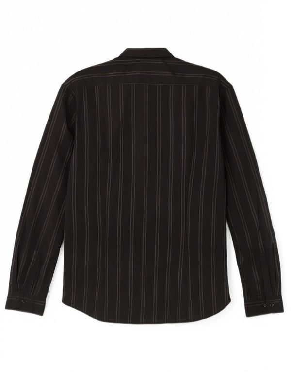 Camisa Hugo Boss Hombre Talla 43/44 XL Algodón Rayas Negras