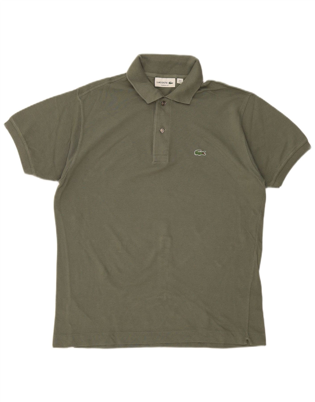 LACOSTE Polo de ajuste clásico para hombre talla 4 mediano algodón caqui