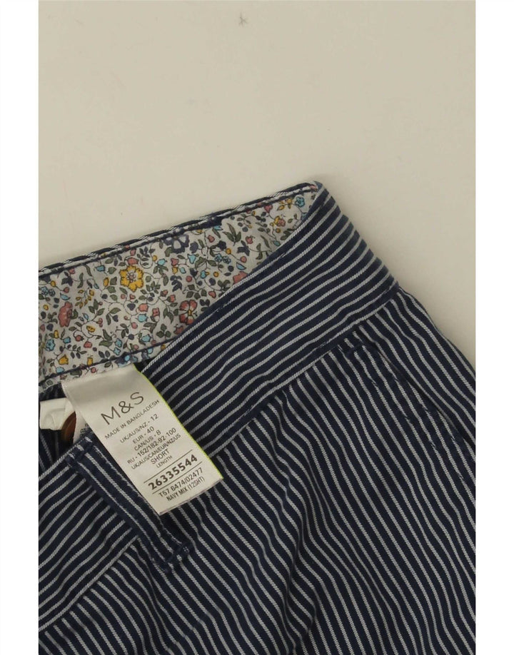 Marks & Spencer Pantalones cortos para mujer UK 12 Medium W32 L25 Azul marino