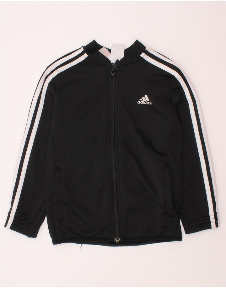 Adidas Chicos Climalite Chándal Top Chaqueta 6-7 Años Negro Poliéster
