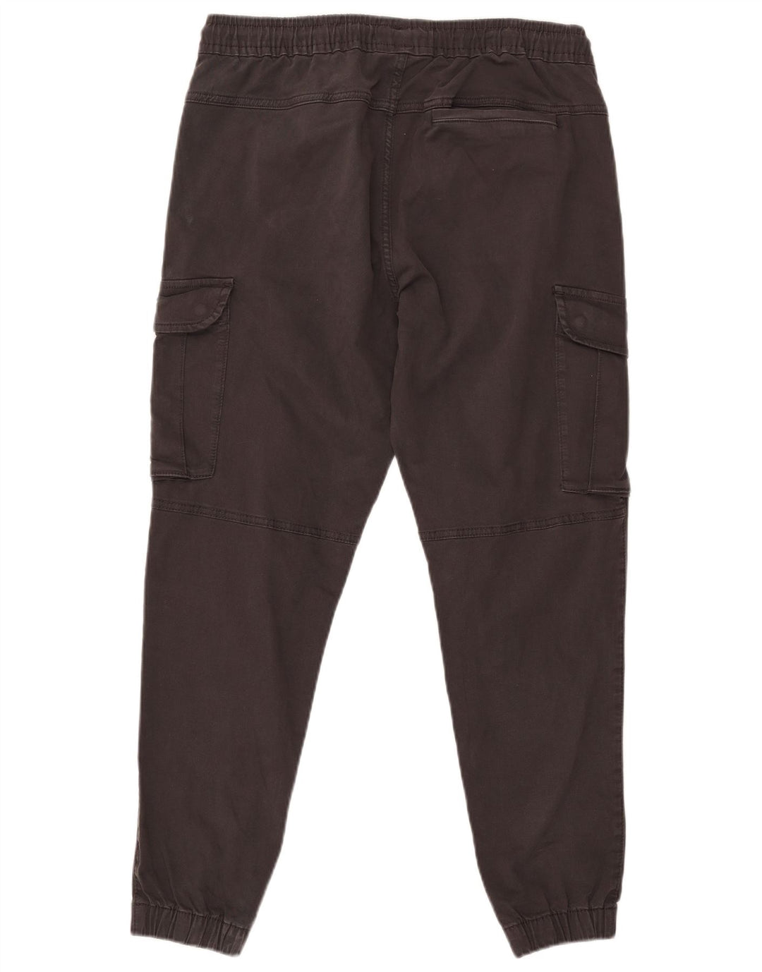 Zara Mens Joggers Cargo Pantalones EU 42 Grande W32 L28 Algodón Negro