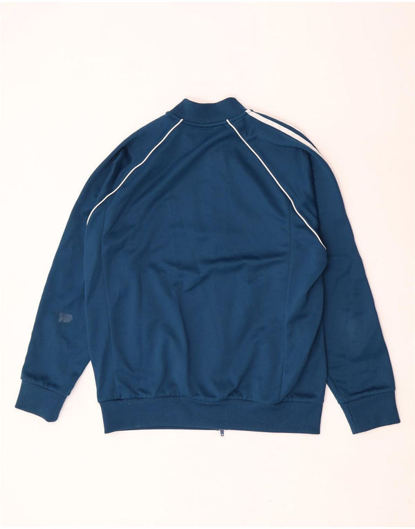 Adidas Hombre Retro Chándal Top Chaqueta XL Azul Poliéster Deportes
