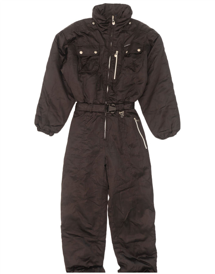 Mono de esquí vintage para mujer IT 46 Grande Negro
