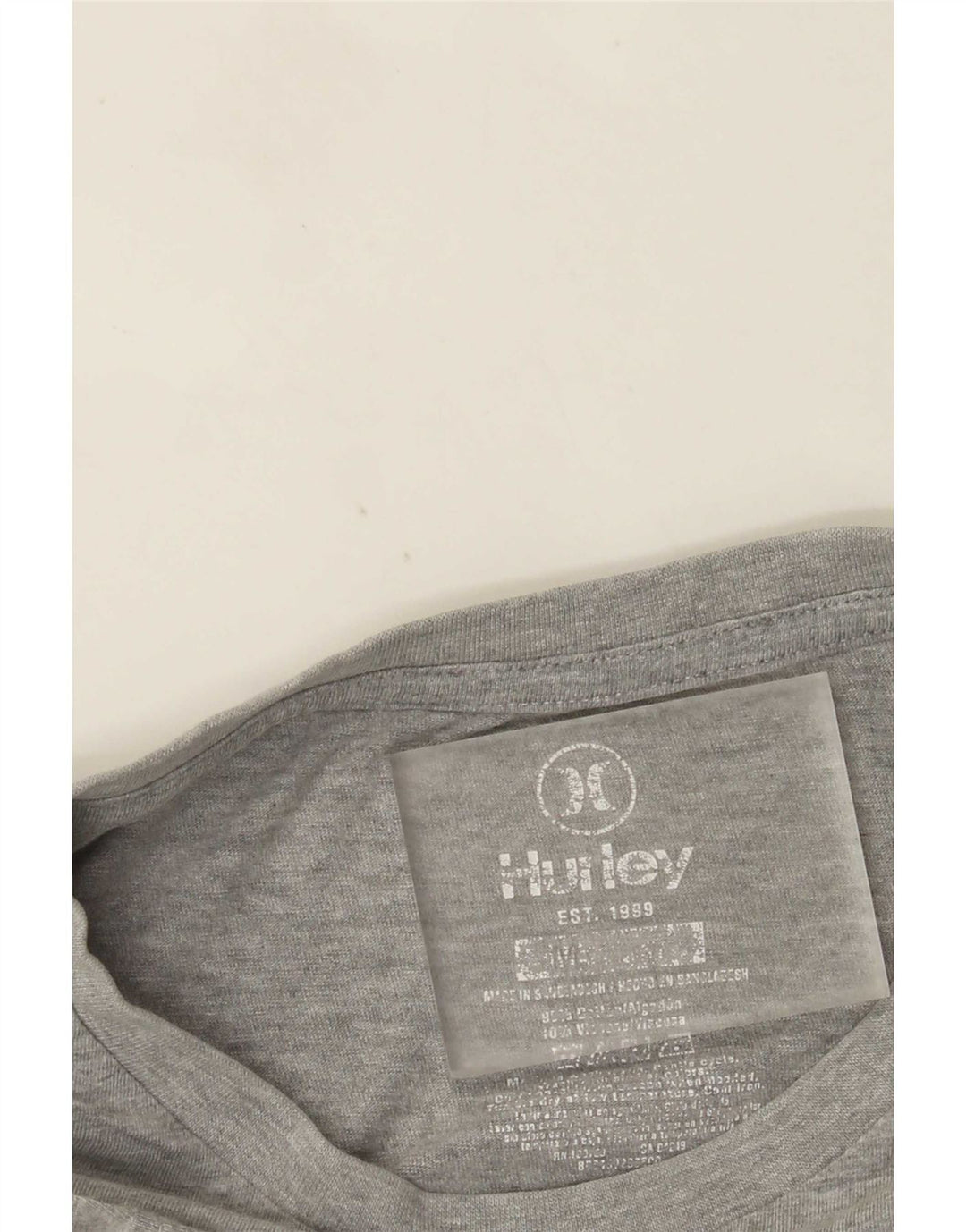 Hurley Camiseta gráfica para hombre Top gris medio moteado