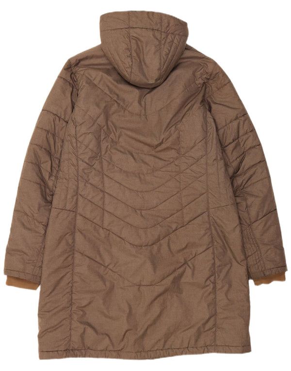 Jack Wolfskin Abrigo acolchado con capucha para mujer ES 18/20 XL Beige Poliéster