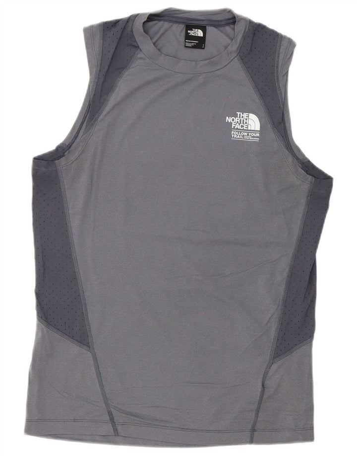 The North Face Hombre Gráfico Chaleco Top Pequeño Gris Poliéster Deportes