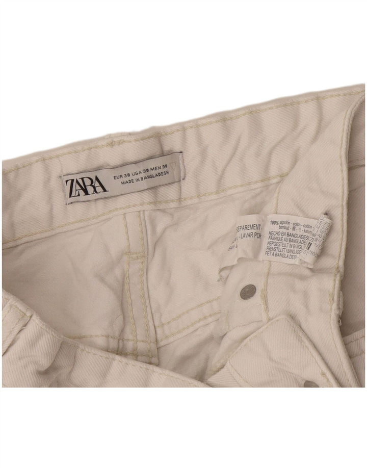 Zara Jeans rectos para hombre EU 38 Small W30 L26 Algodón blanco