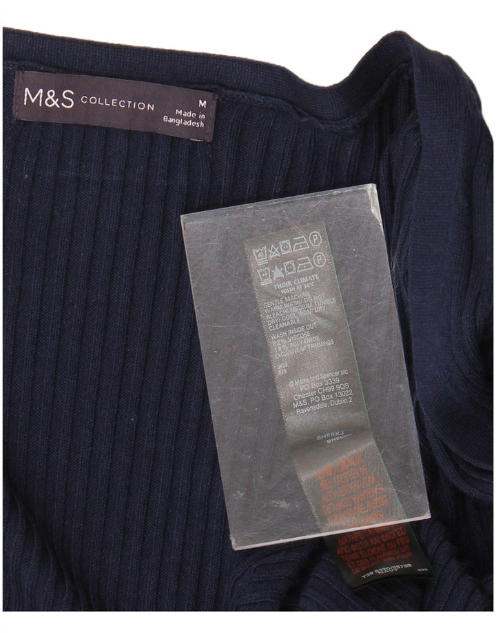 Marks & Spencer - Cárdigan largo para mujer, talla 40, tamaño mediano, azul marino
