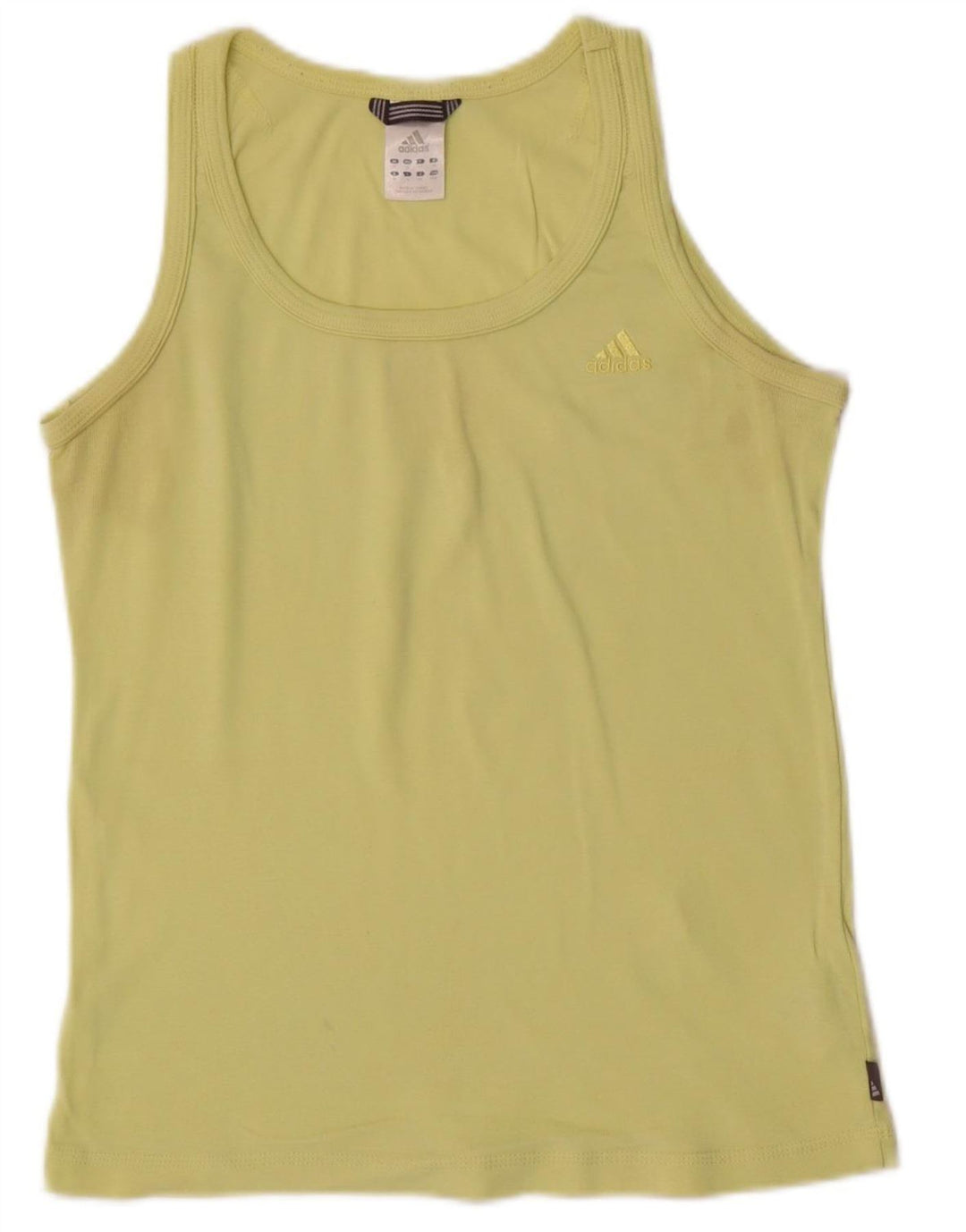 ADIDAS Camiseta sin mangas para mujer UK 14 Algodón verde medio