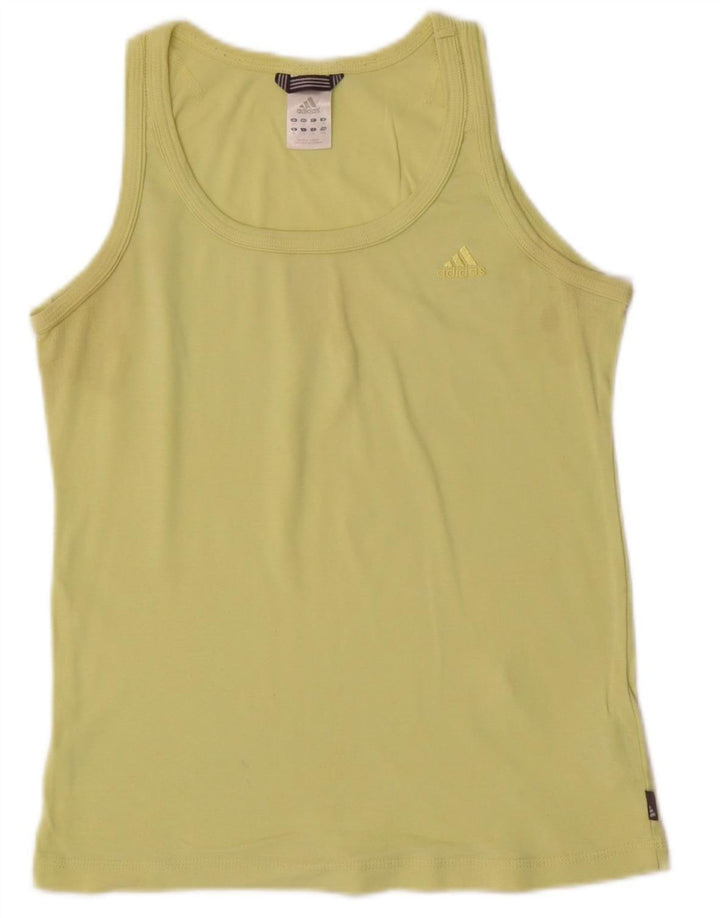 ADIDAS Camiseta sin mangas para mujer UK 14 Algodón verde medio