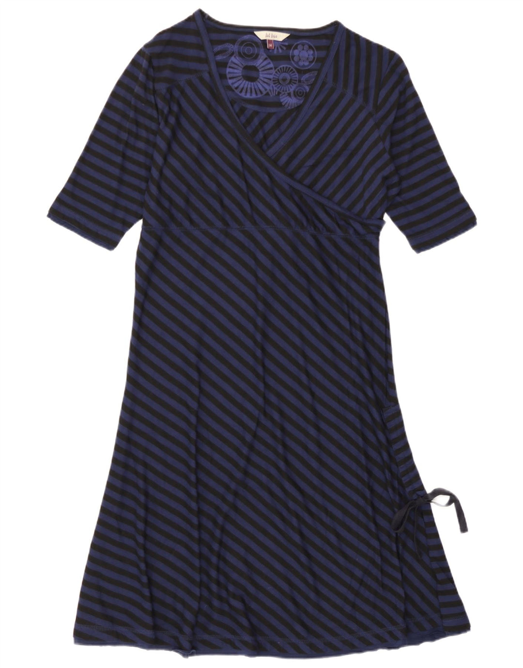 Vestido largo para mujer Fat Face UK 44 Medio Poliéster a rayas azul marino