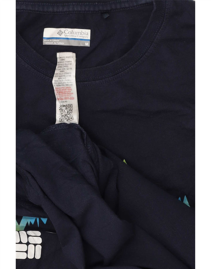 Columbia Camiseta gráfica para hombre Top Medium Azul marino Algodón