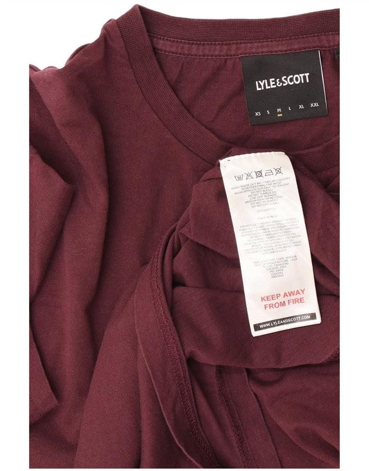 Lyle & Scott Camiseta para hombre Top Medium Granate Algodón