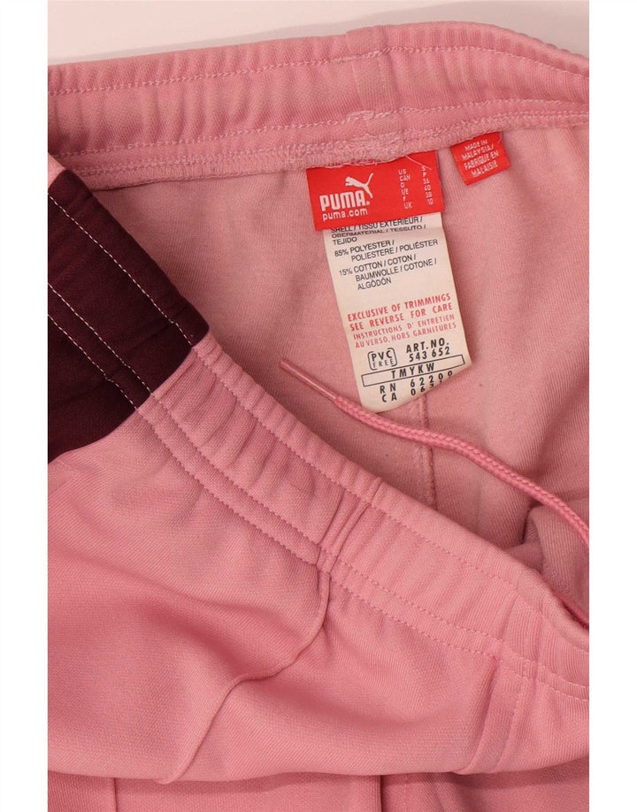 Puma Pantalones de chándal para mujer UK 10 Small Pink Colourblock Poliéster