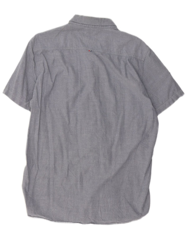 SUPERDRY Camisa Manga Corta Hombre XL Azul Algodón