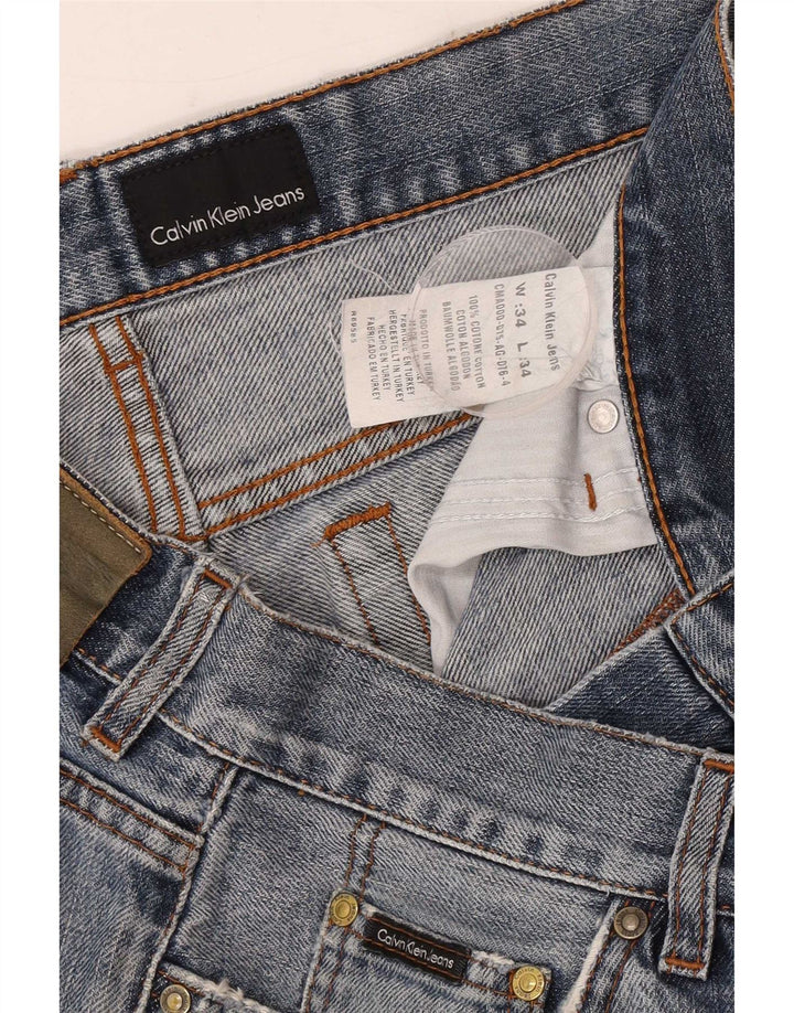 Calvin Klein Pantalones cortos de mezclilla para hombre W34 Algodón azul grande