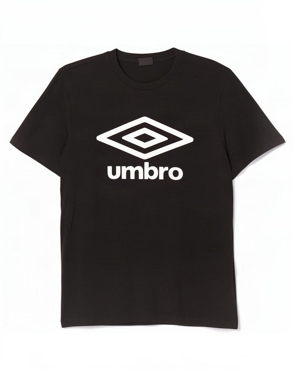 Umbro - Camiseta gráfica para hombre, talla grande, algodón negro