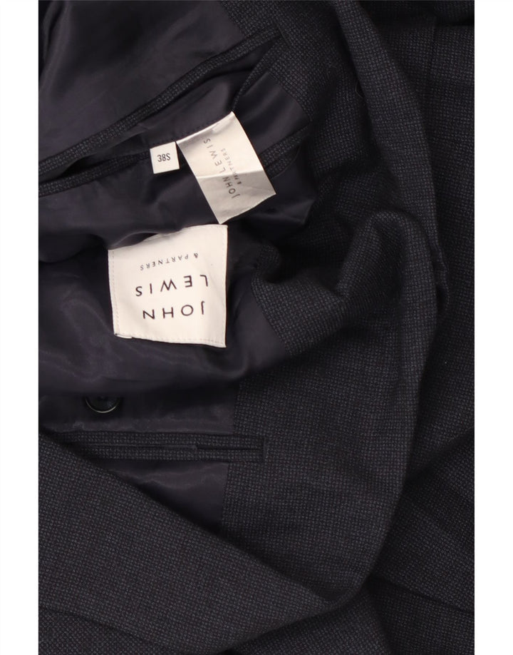John Lewis Chaqueta corta para hombre con 2 botones, talla 38, lana azul marino mediana