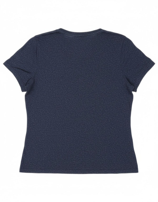 Superdry Mujer Heritage Graphic Camiseta Top UK 46 Grande Azul Marino Moteado