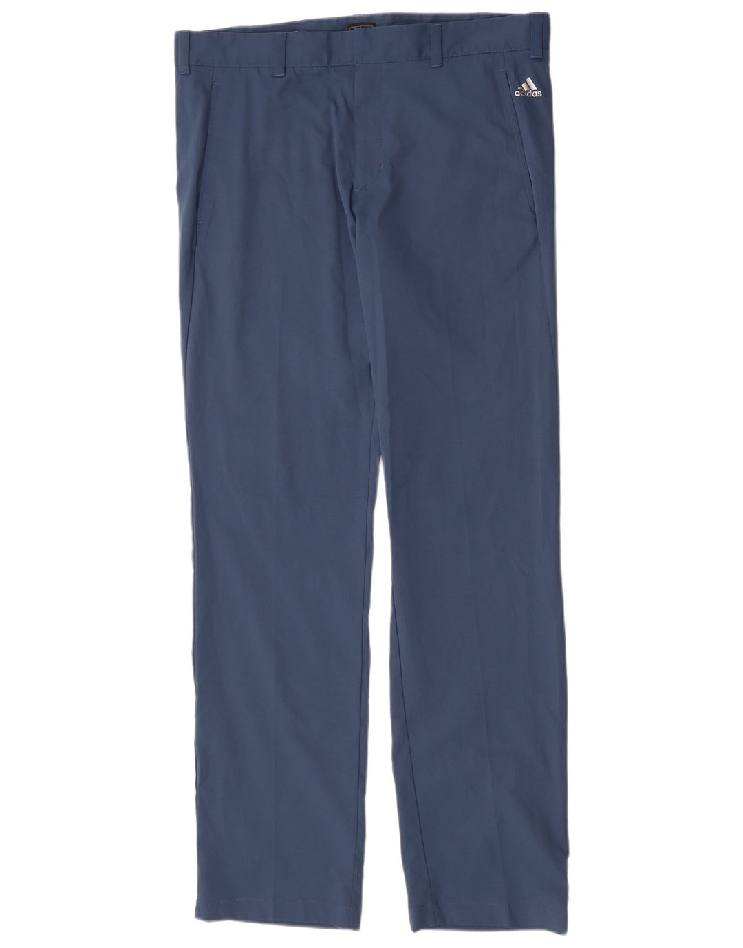 Pantalón Chino Recto Adidas Hombre W34 L34 Poliéster Azul