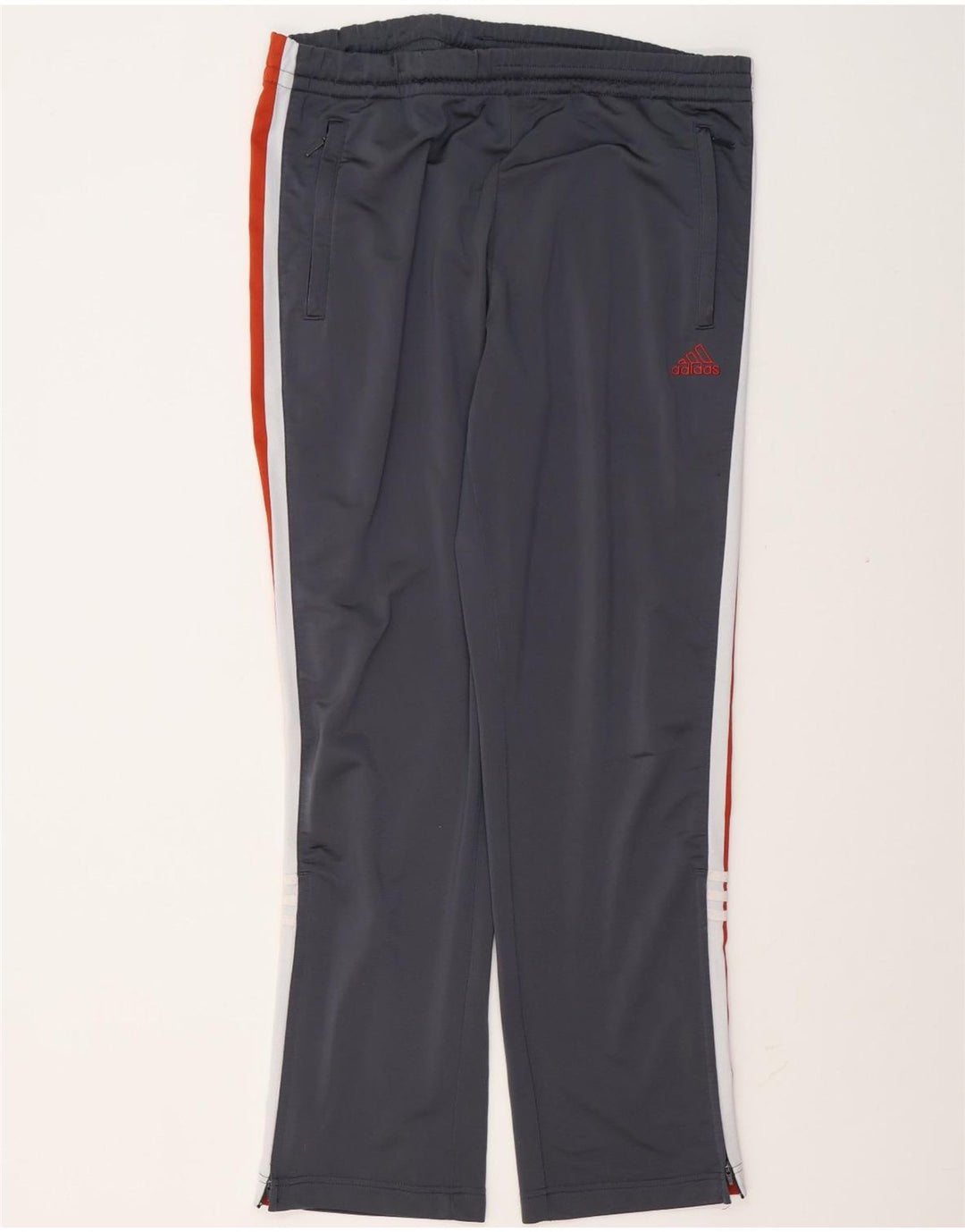 Adidas Pantalones de chándal para hombre ES 38/40 Gris medio Colorblock Poliéster
