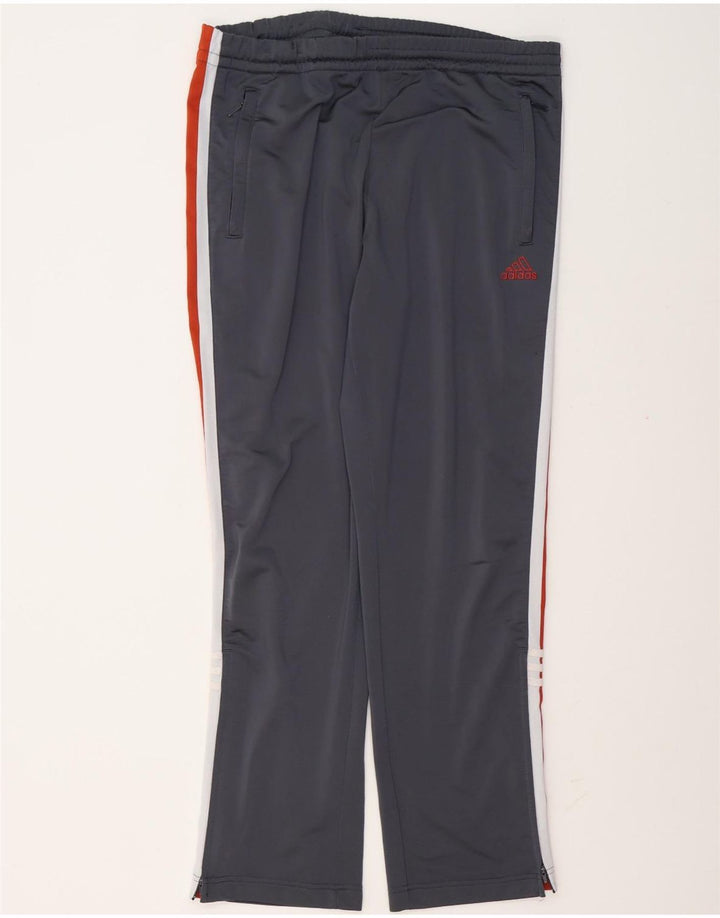 Adidas Pantalones de chándal para hombre ES 38/40 Gris medio Colorblock Poliéster