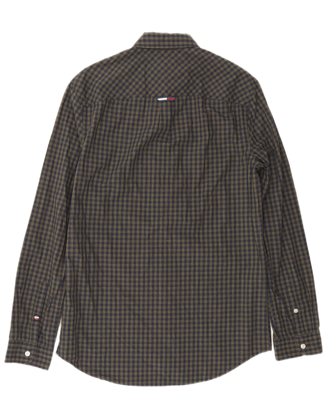 Camisa Tommy Hilfiger de corte regular para hombre, talla pequeña, de algodón a cuadros en azul marino
