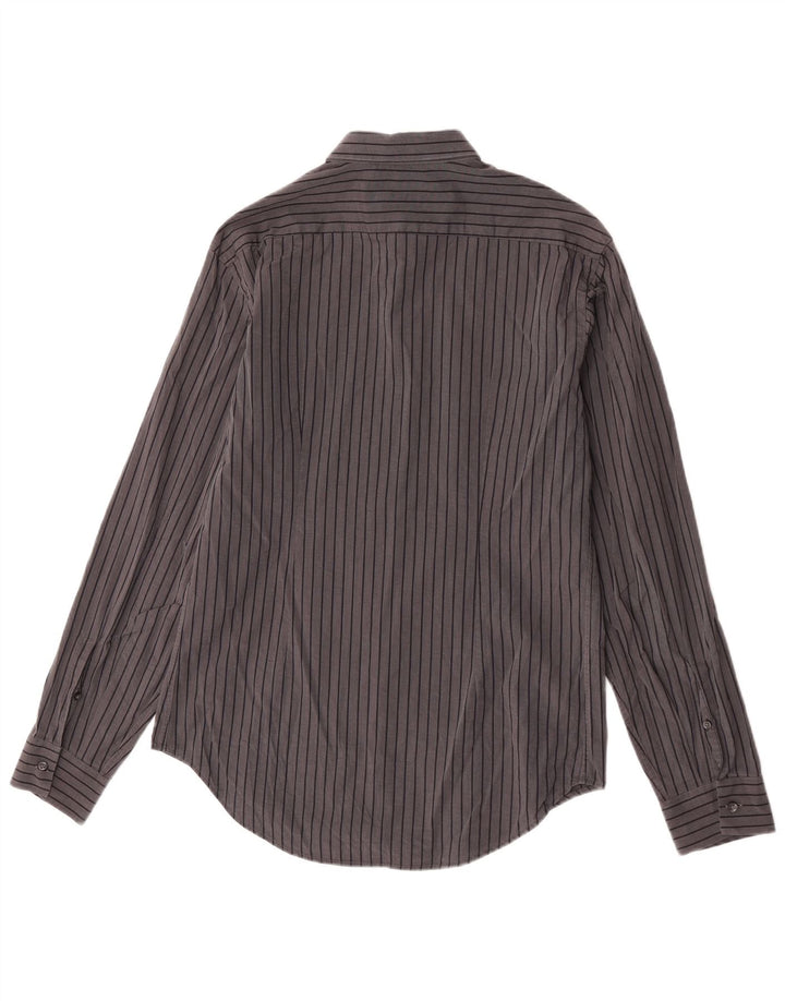 Zara Hombre Camisa Grande Rayas Grises