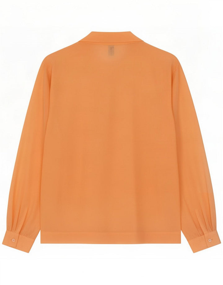Blusa camisera vintage para mujer IT 47 Large Orange
