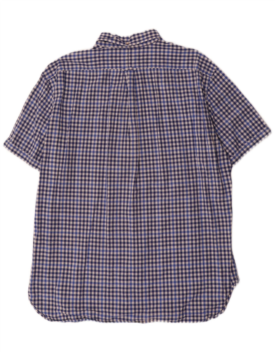 Gant Camisa Regular Fit De Manga Corta Para Hombre XL Algodón A Cuadros Azul Azul