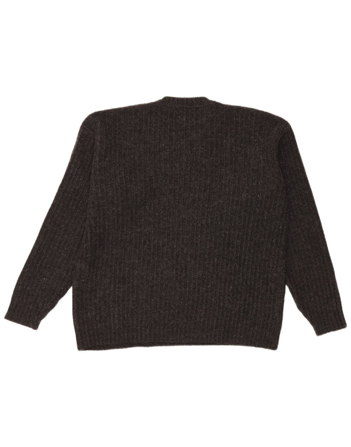 Levi's Jersey con cuello en V para hombre, talla grande, poliacrílico negro